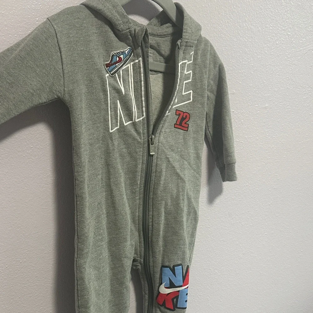 Nike Kids Gray Hooded Zip Up